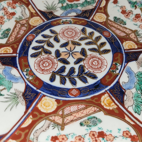Gold Imari Plate Vintage Japanese Imari Plate Floral Gold Imari 11" - Picture 5 of 9